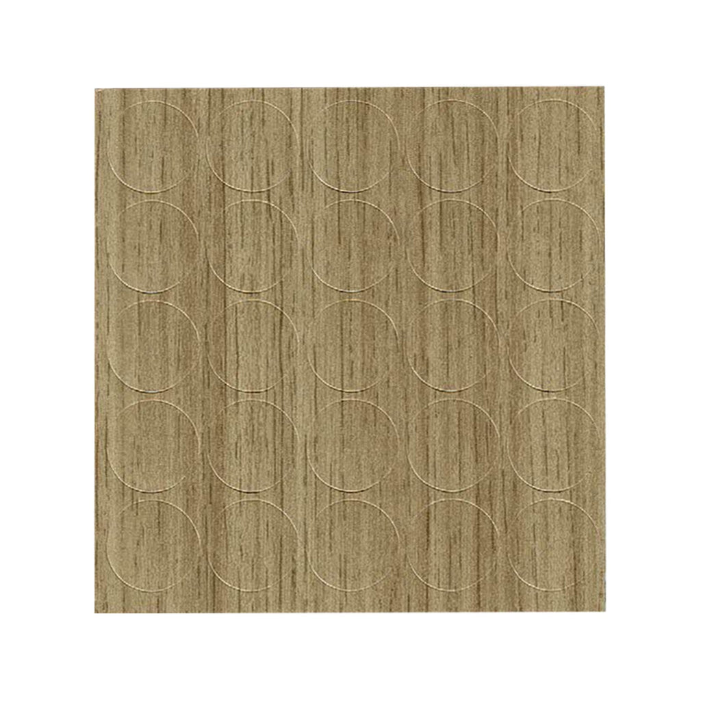 KwikCaps Self Adhesive Screw Cover Caps - Natural Hamilton Oak H3303 / Honey Castello Oak K358 (151)