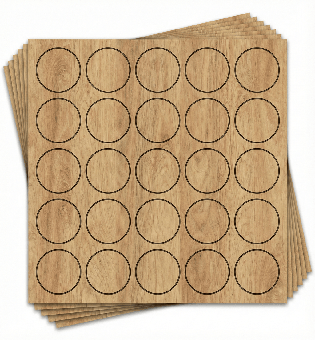 KwikCaps Self Adhesive Screw Cover Caps - Natural Hickory (623) H3730 ST10