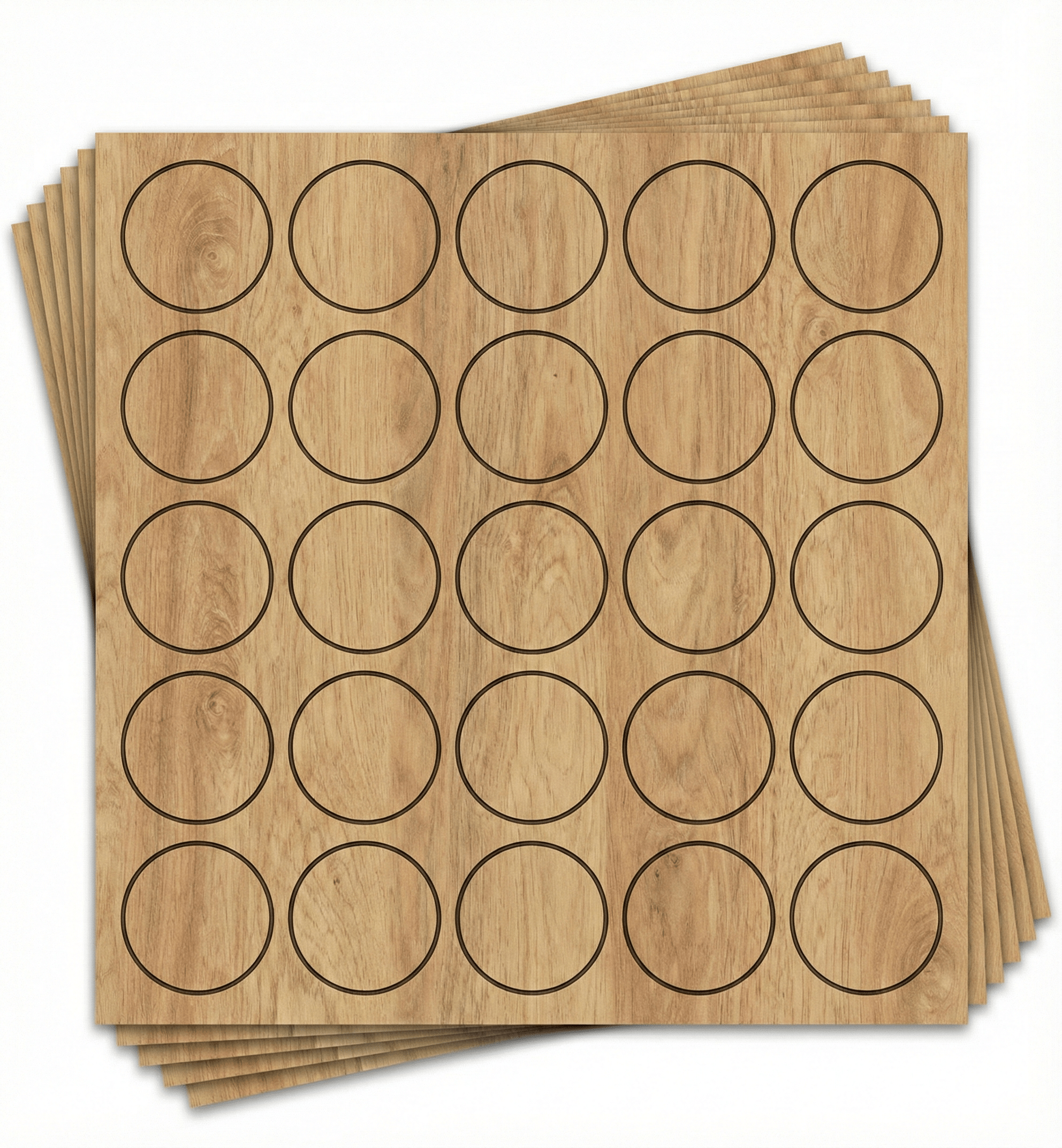 KwikCaps Self Adhesive Screw Cover Caps - Natural Hickory (623) H3730 ST10