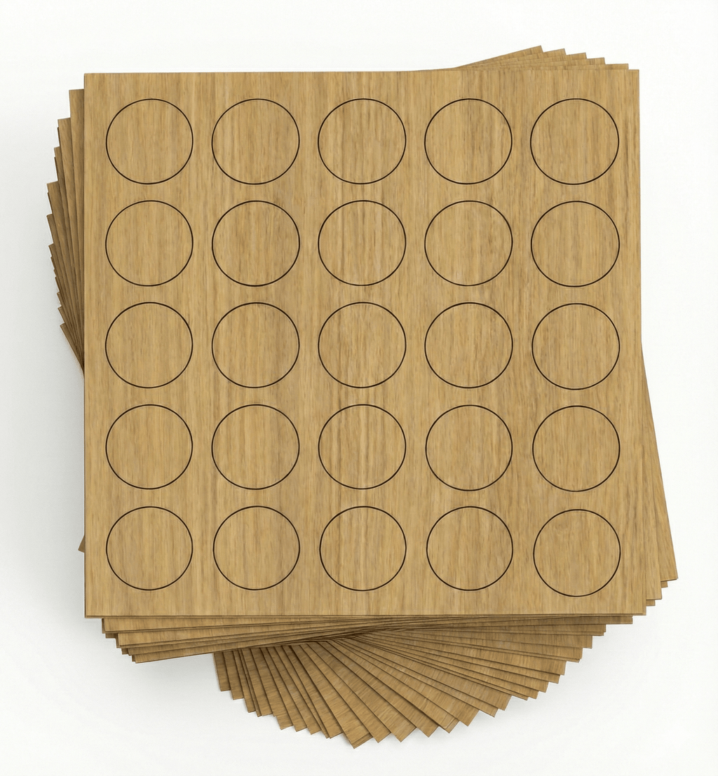 KwikCaps Self Adhesive Screw Cover Caps - Natural Lancaster Oak (740) H3368 ST9