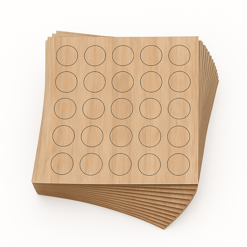 KwikCaps Self Adhesive Screw Cover Caps - Natural Sheffield Acacia / Finsa Roble Hera Sega 41G (871) H1242 ST10