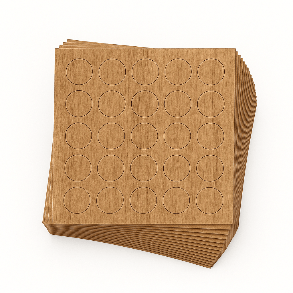 KwikCaps Self Adhesive Screw Cover Caps - Oiled Kendal Oak / Natural Casella Oak (389) H3171 ST12 / H1385 ST40