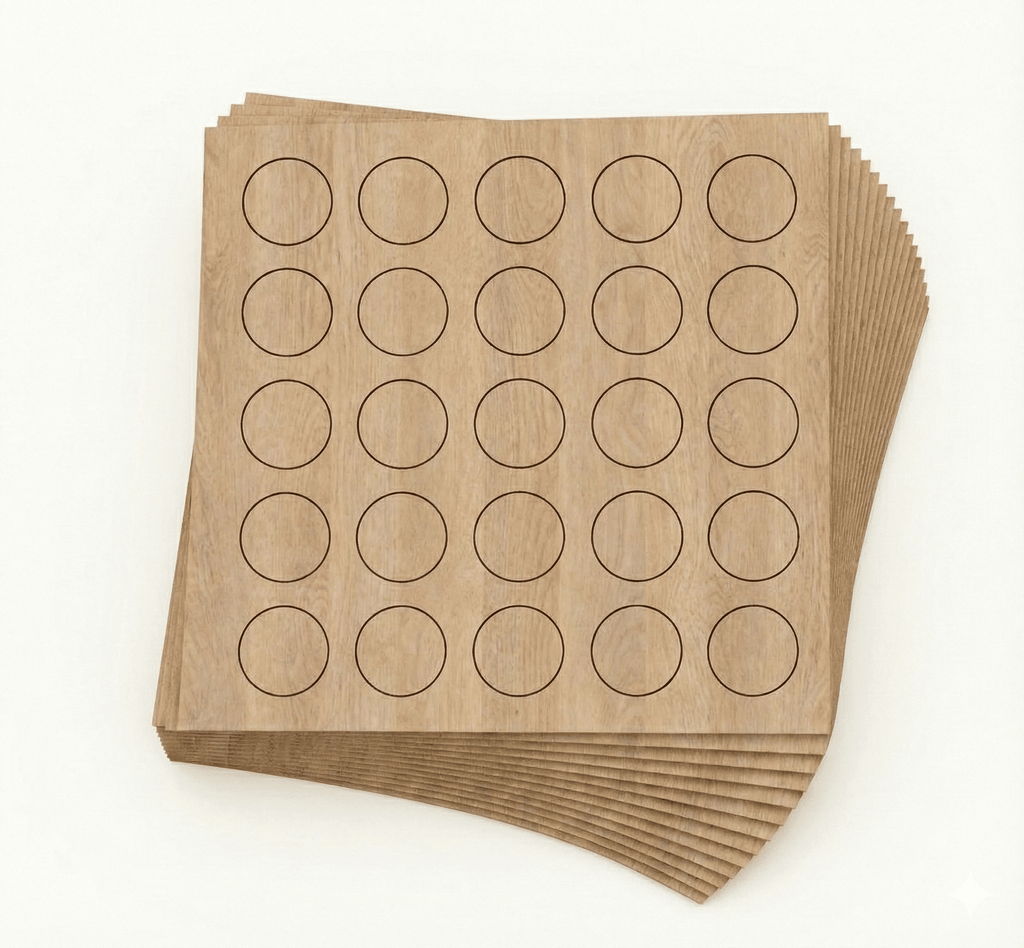 KwikCaps Self Adhesive Screw Cover Caps - Sand Gladstone Oak / Bleached Cuneo Oak (175) H3309 ST32 / H3311 TM28