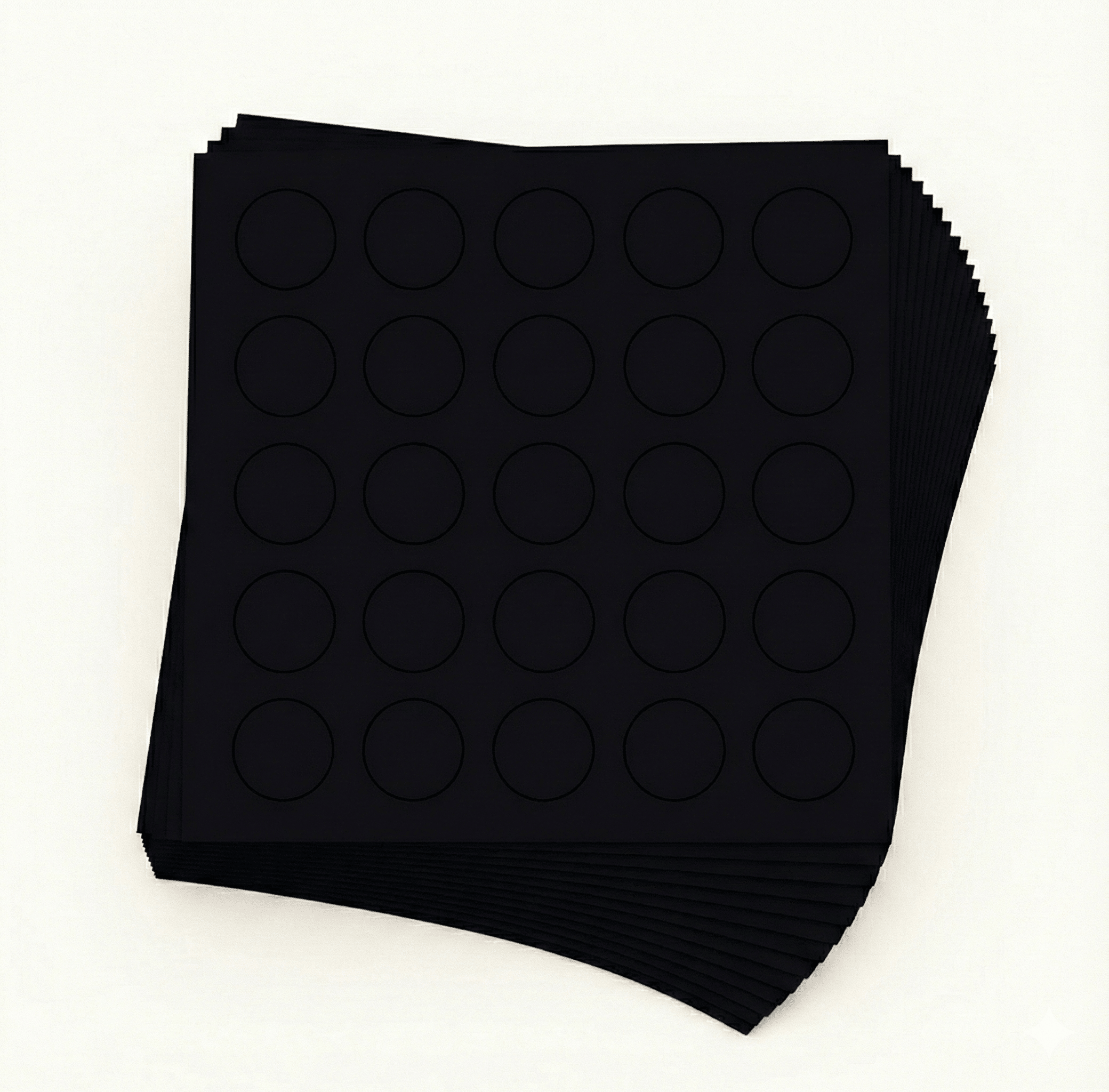 KwikCaps Self Adhesive Screw Cover Caps - Smooth Black / Finsa Negro 231 (325) U999 ST12