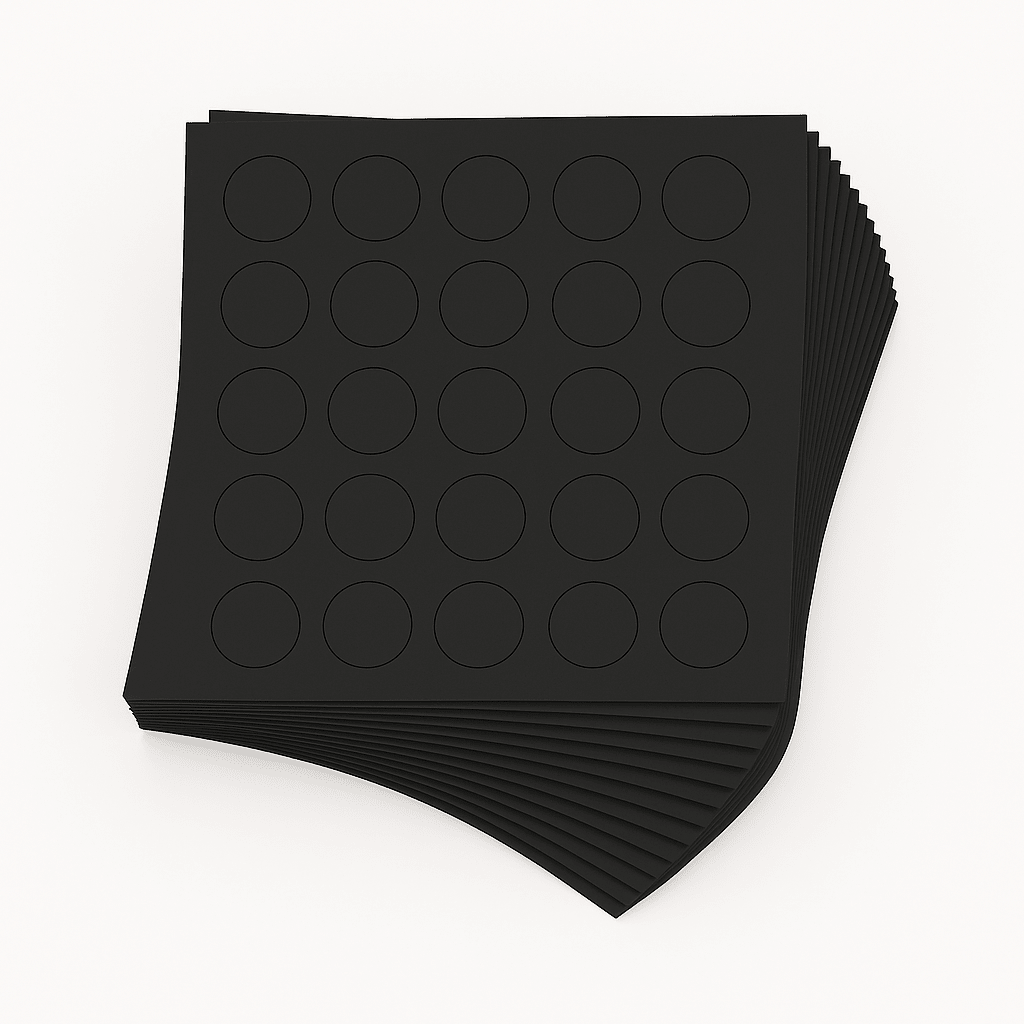 KwikCaps Self Adhesive Screw Cover Caps - Soft Black / Black (044) U899 ST9 / U999 TM9