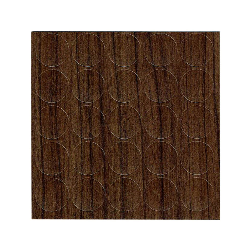 KwikCaps Self Adhesive Screw Cover Caps Tobacco Aida Walnut H3704 / Finsa Nogal Valentina 1AS (353)