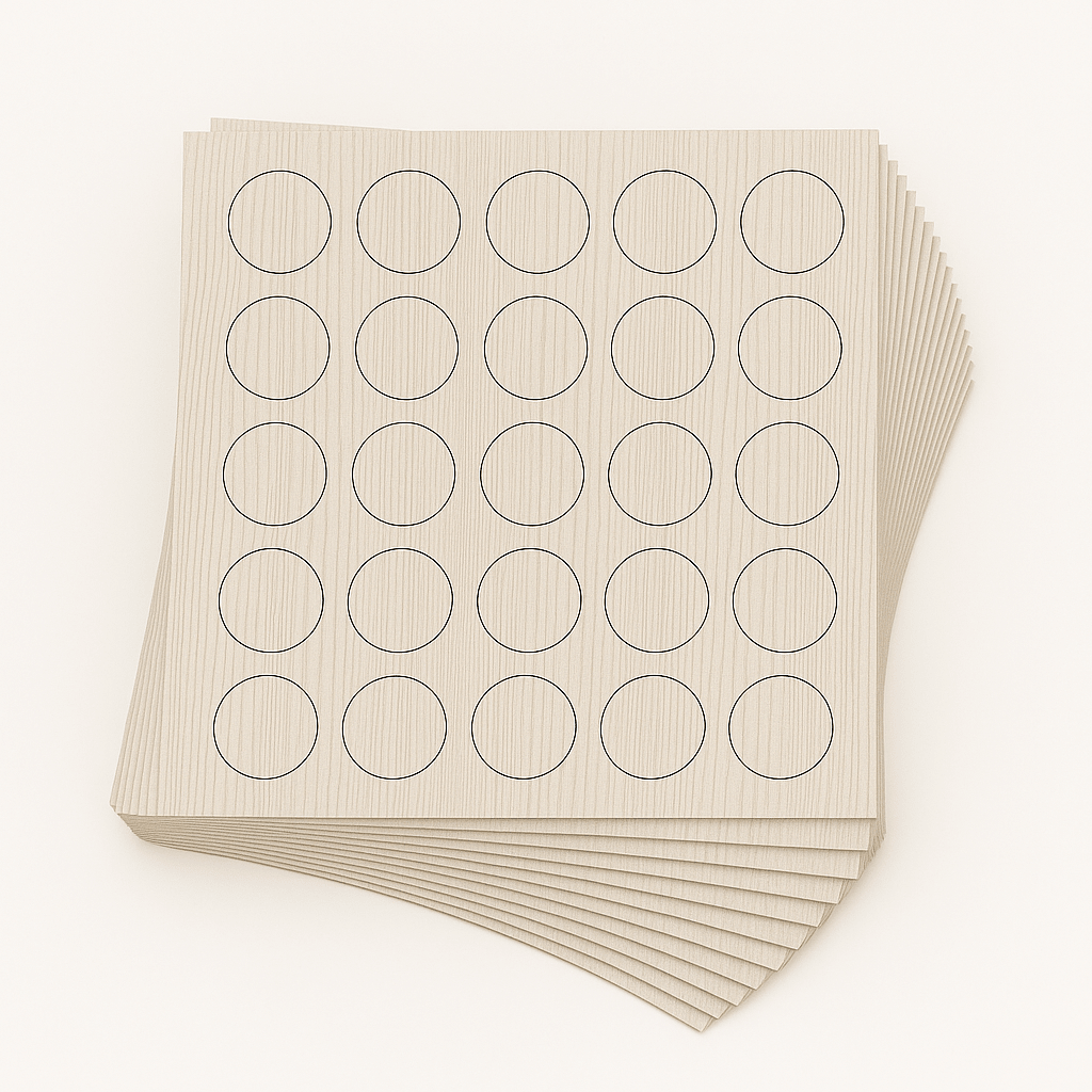 KwikCaps Self Adhesive Screw Cover Caps - White Avola H1474 ST22