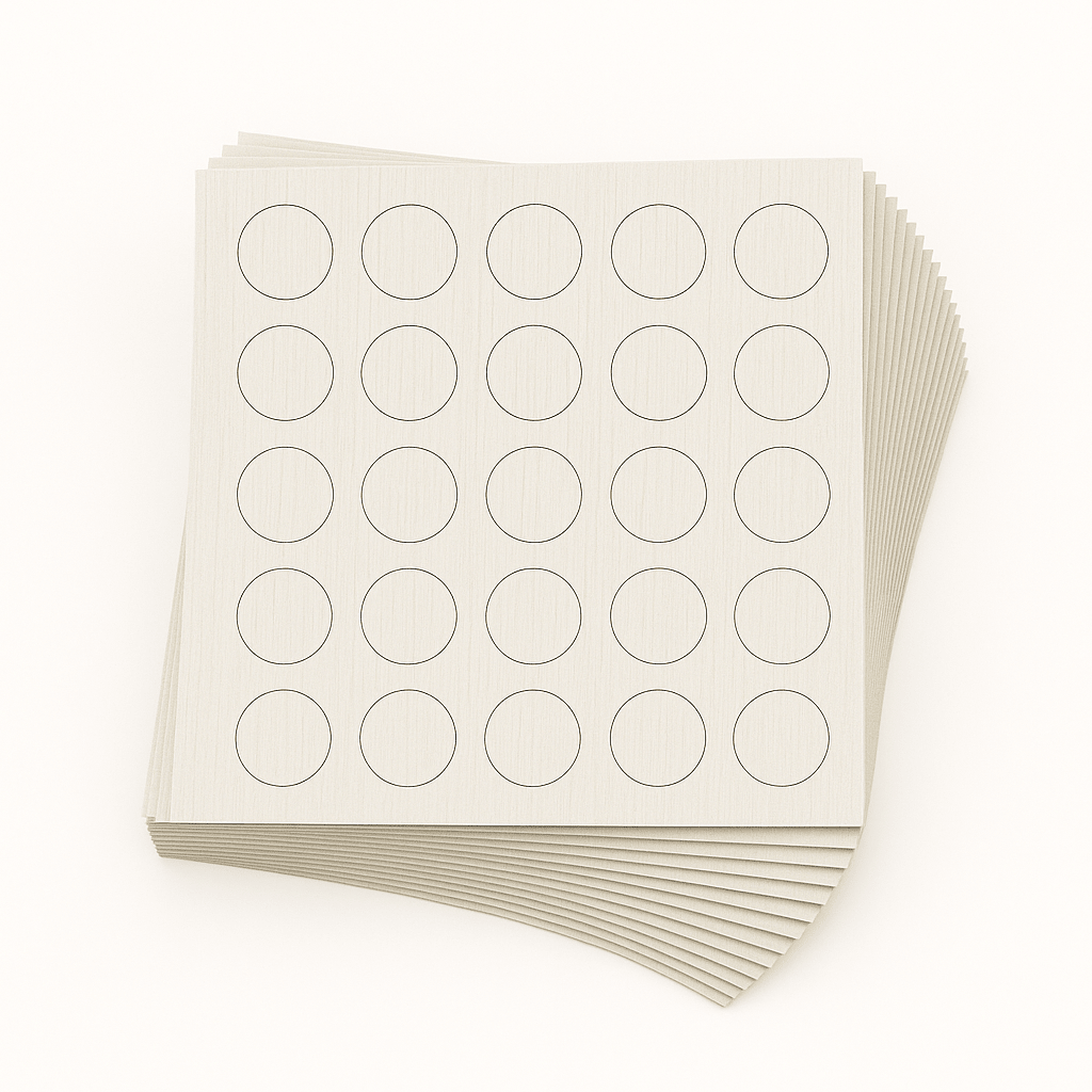 KwikCaps Self Adhesive Screw Cover Caps - Whitewood / White Fineline (383) H1122 ST22 / H3195 ST19