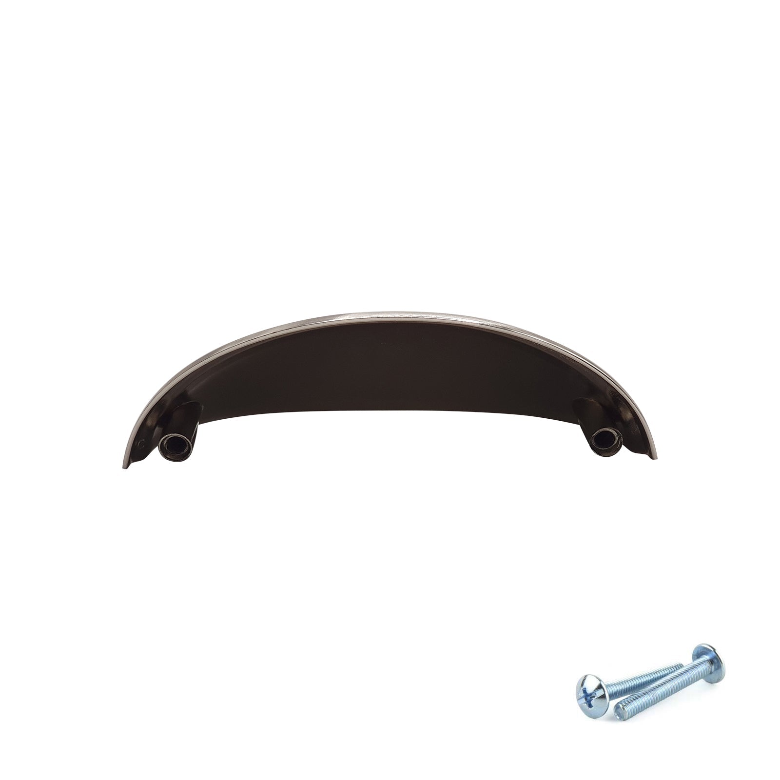 M4TEC 77mm Brushed Nickel Cup Handle - Modern Zinc Kitchen Cabinet & Drawer Pull (VG6 Series)