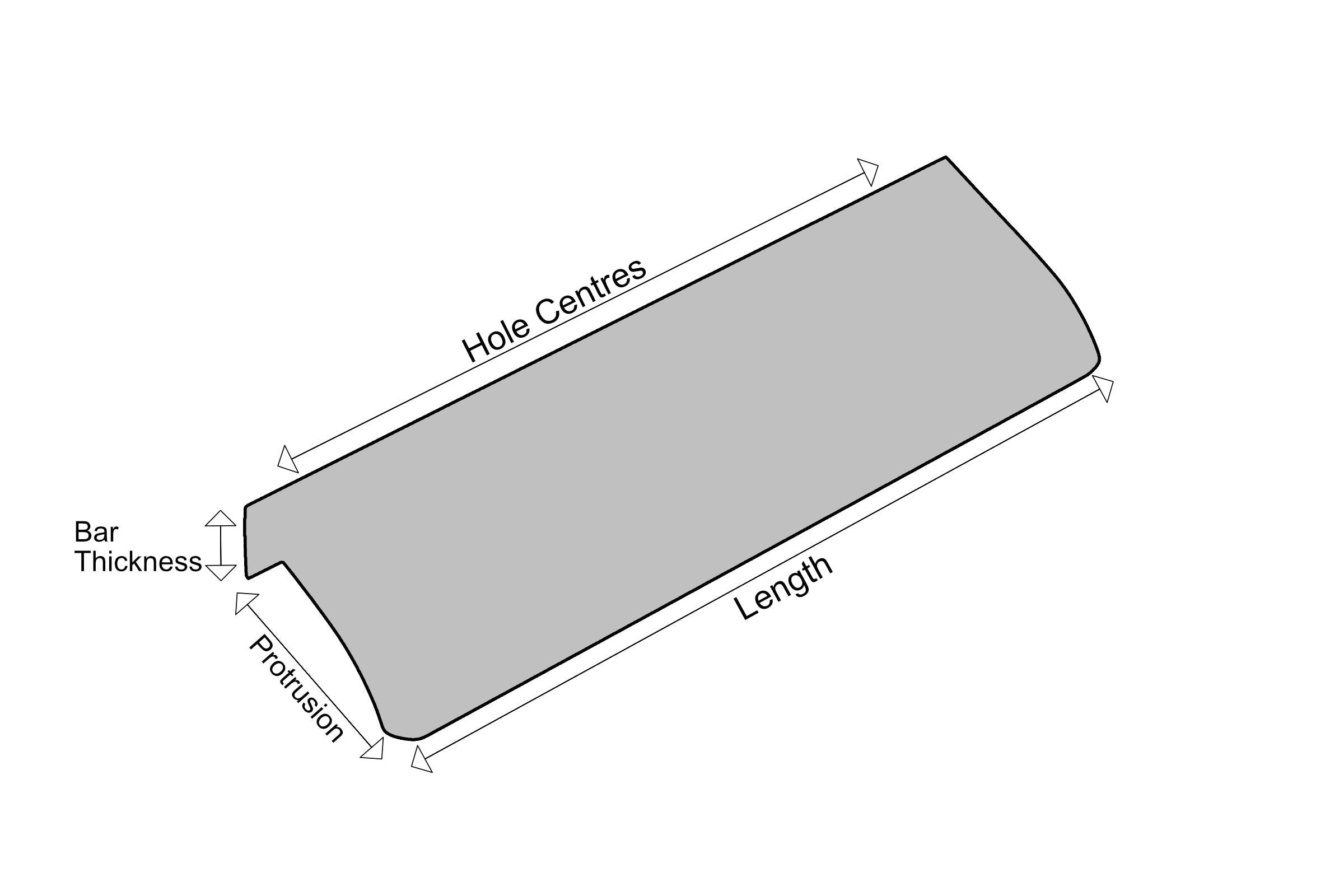 M4TEC Alva Bar Pull Handle Brushed Inox Door, Drawer & Cupboard VD3 - Pack of 10