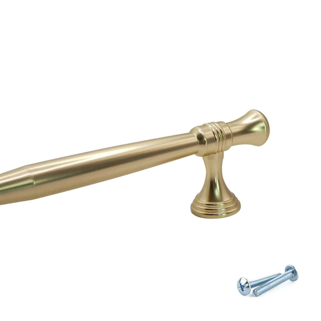 M4TEC Bar Handle Brushed Brass Doors, Drawers or Cupboards VH8 Series 10 pack