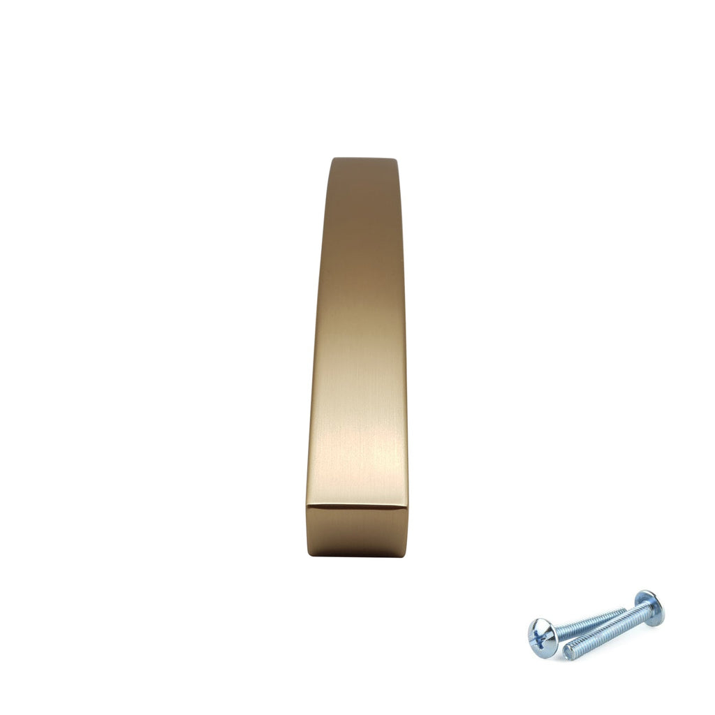 M4TEC Bow Pull Handle Brushed Brass Door, Drawer & Cupboard VE9
