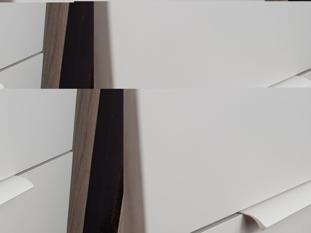 M4TEC Bow Pull Handle Pearl Grey Door, Drawer & Cupboard VE9