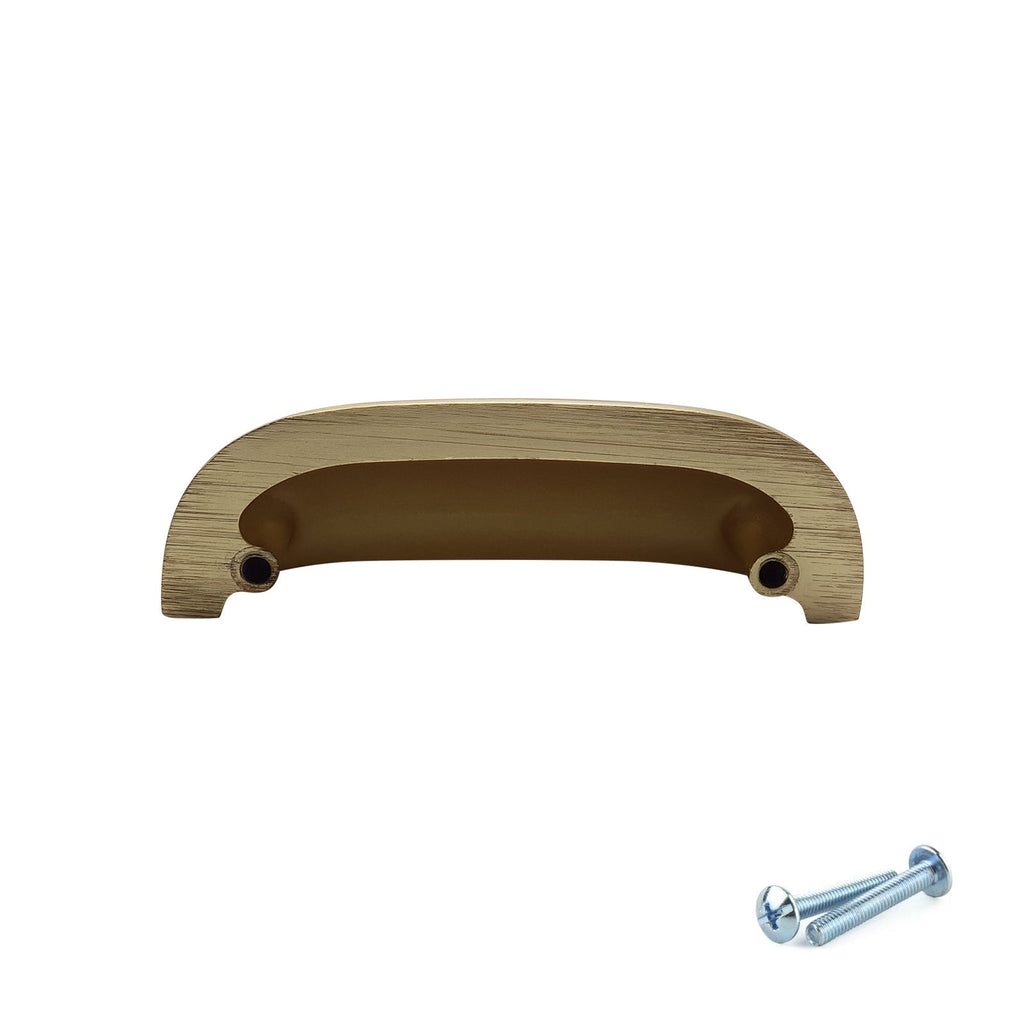 M4TEC Brushed Nickel Cup Handle 64mm Zinc Kitchen Cabinet & Drawer Pull (VG5 Series)