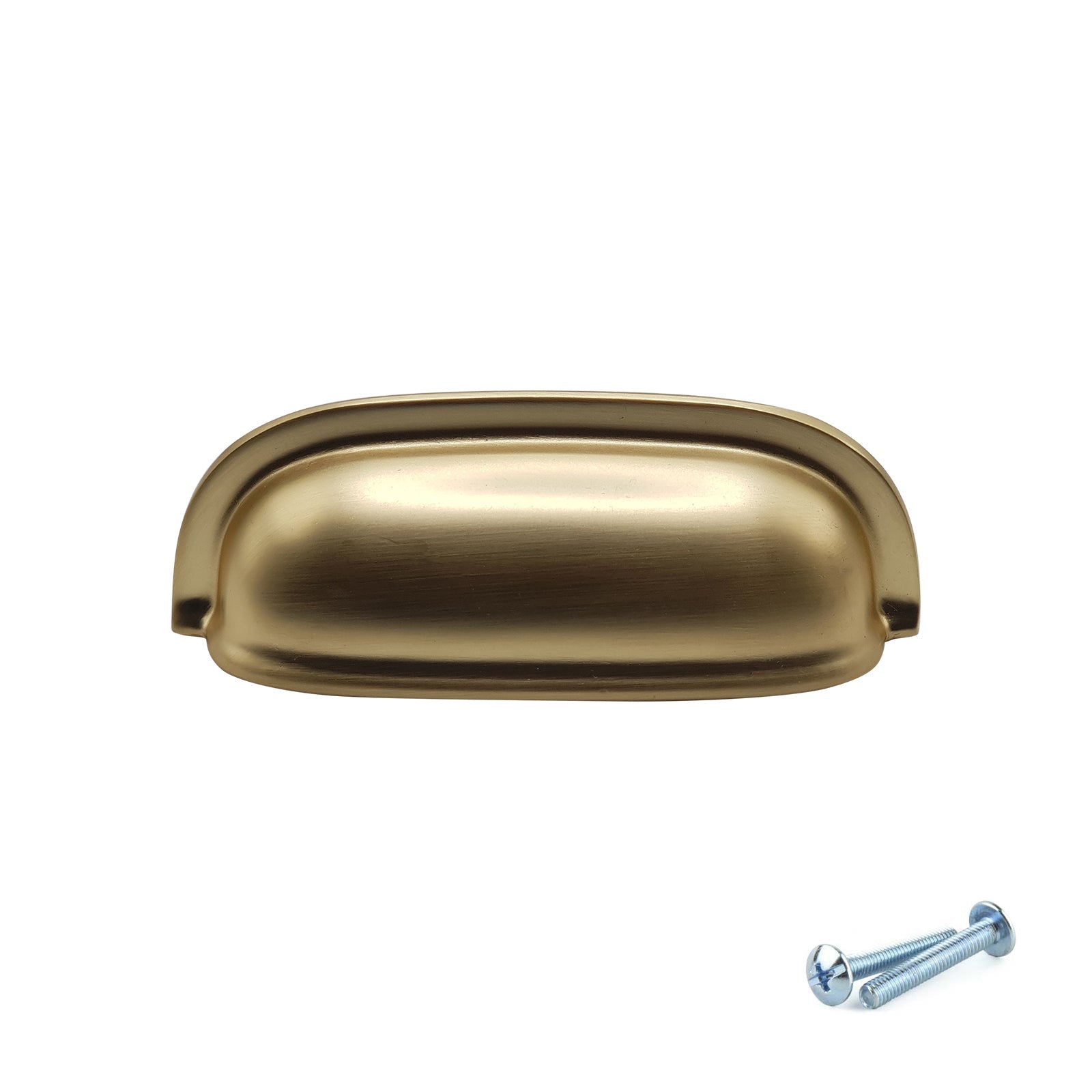 M4TEC Brushed Nickel Cup Handle 64mm Zinc Kitchen Cabinet & Drawer Pull (VG5 Series)