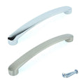 M4TEC Bute M6 Bow Cupboard Door Handle – Polished Chrome & Stainless Steel Cabinet Handle (160mm Centres)
