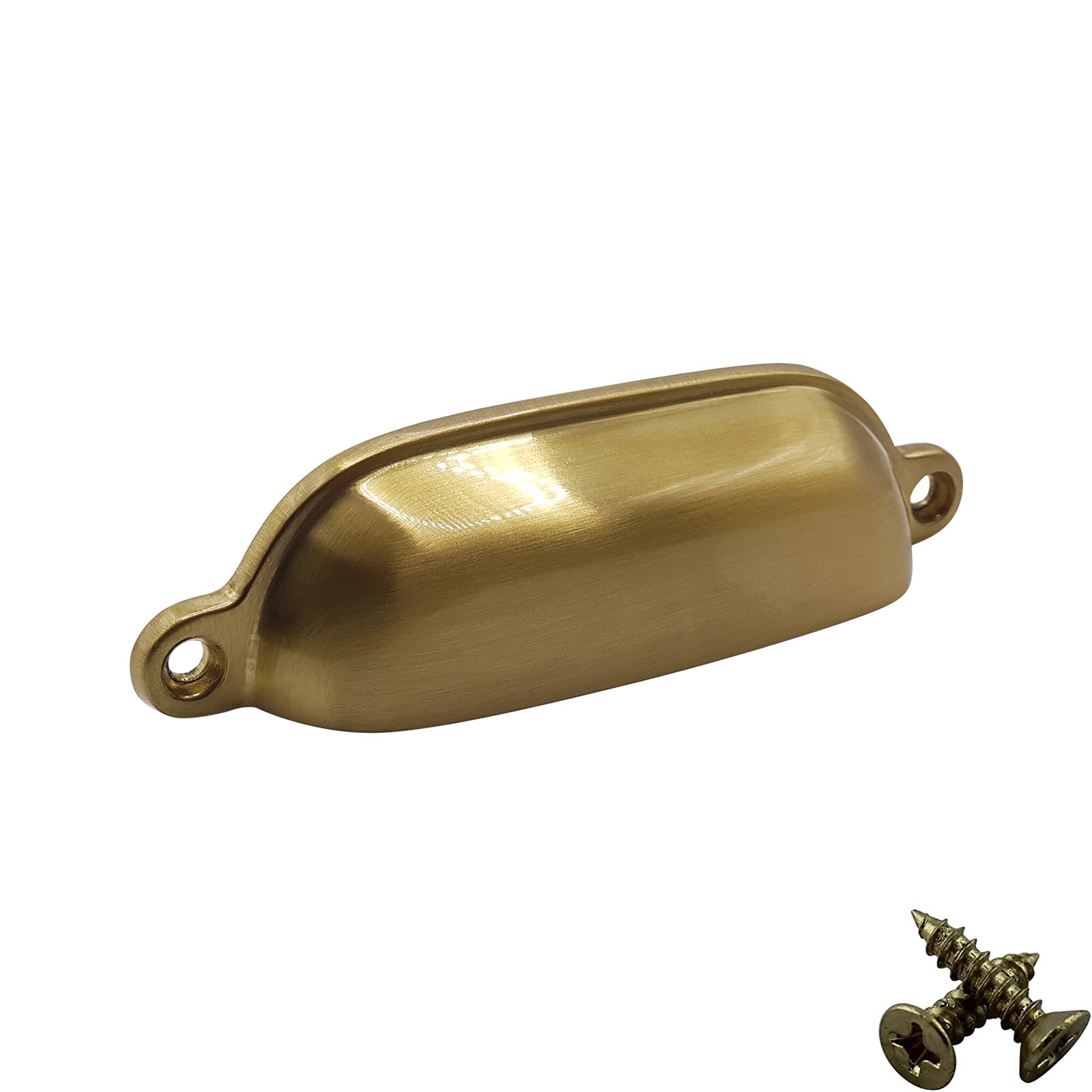 M4TEC Cup Handle Brushed Brass Doors or Cupboards VG4 Series