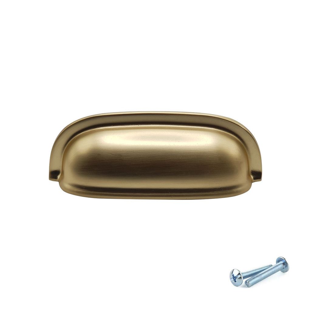 M4TEC Cup Handle Brushed Brass Doors or Cupboards VG5 Series