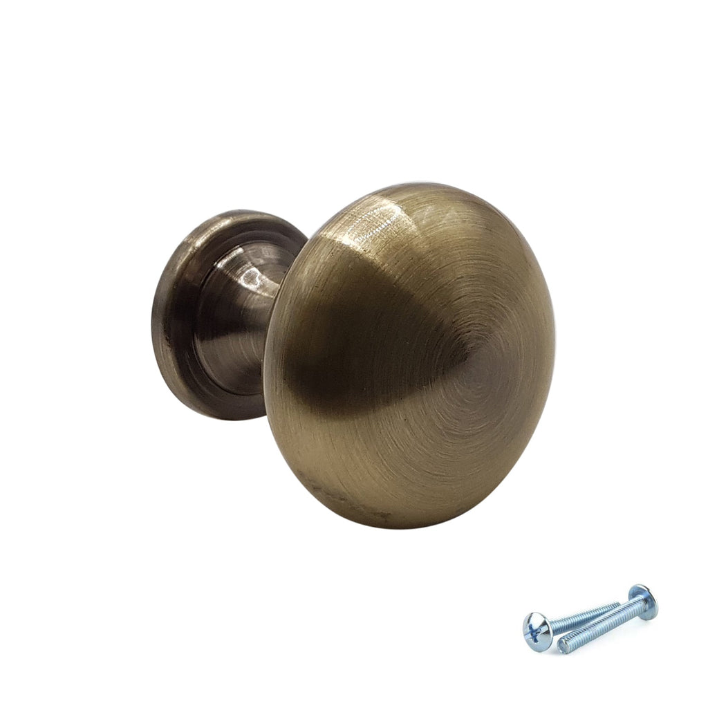 M4TEC Knob Handle Antique Brass Doors or Cupboards VH4 Series 29mm