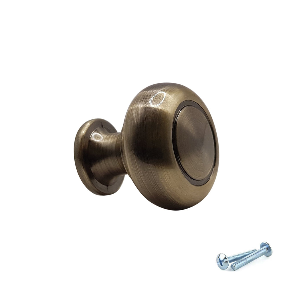 M4TEC Knob Handle Antique Brass Doors or Cupboards VH5 Series