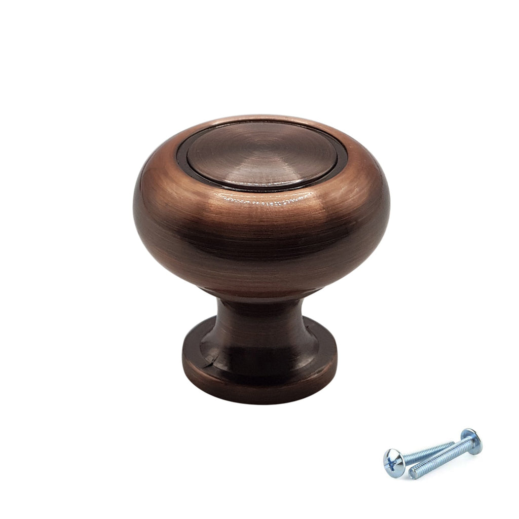 M4TEC Knob Handle Antique Copper Doors or Cupboards VH5 Series