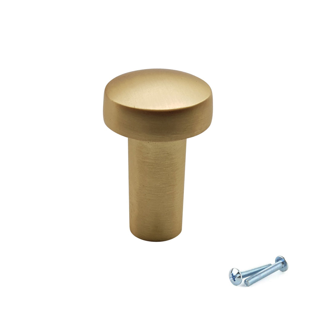 M4TEC Knob Handle Brushed Brass Door, Drawer & Cupboard VF4 Series