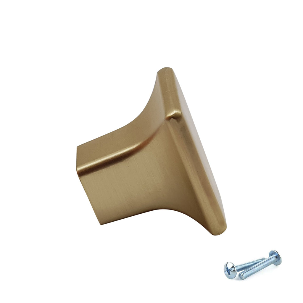 M4TEC Knob Handle Brushed Brass Door, Drawer & Cupboard VF6 Series