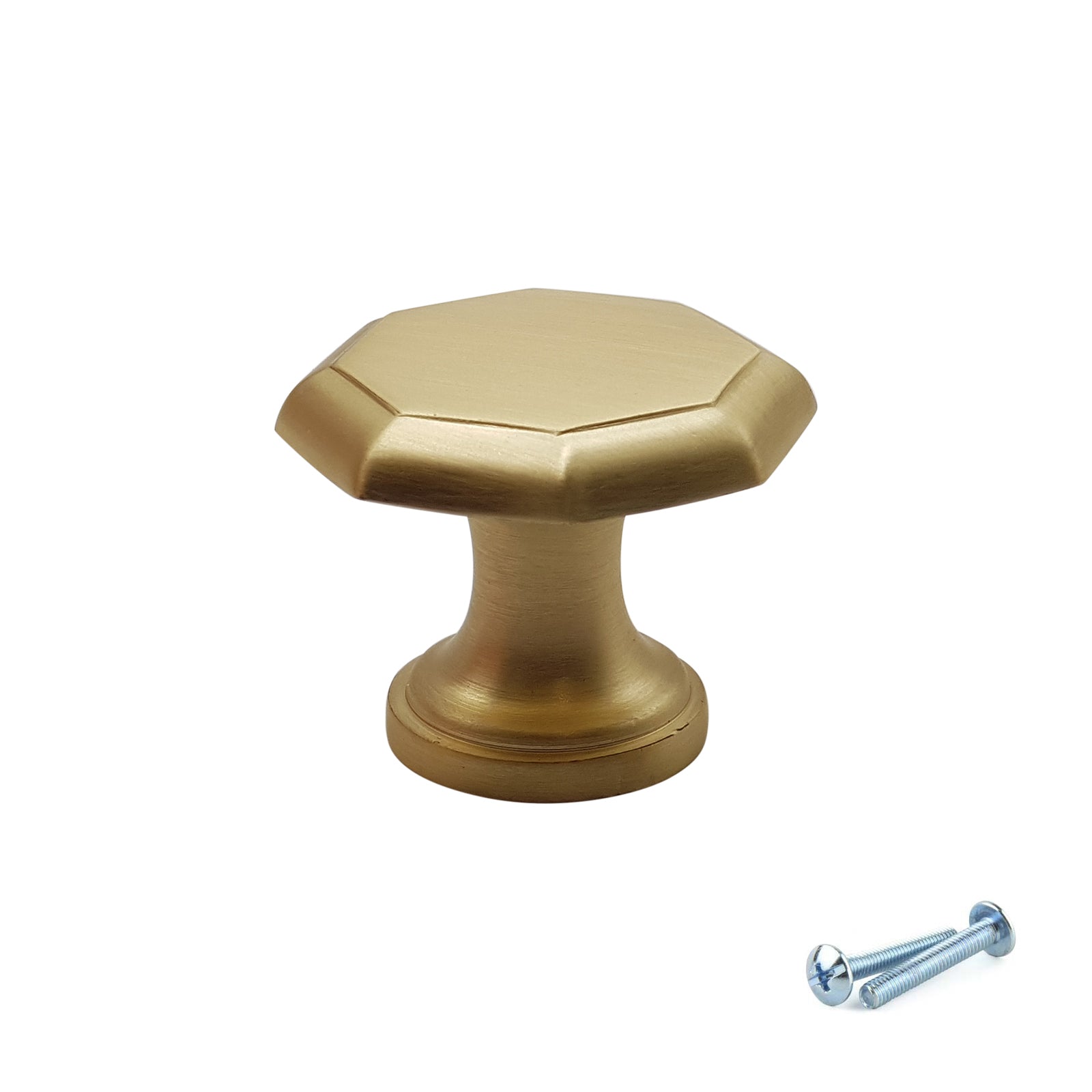 M4TEC Knob Handle Brushed Brass Door, Drawer & Cupboard VF7 Series