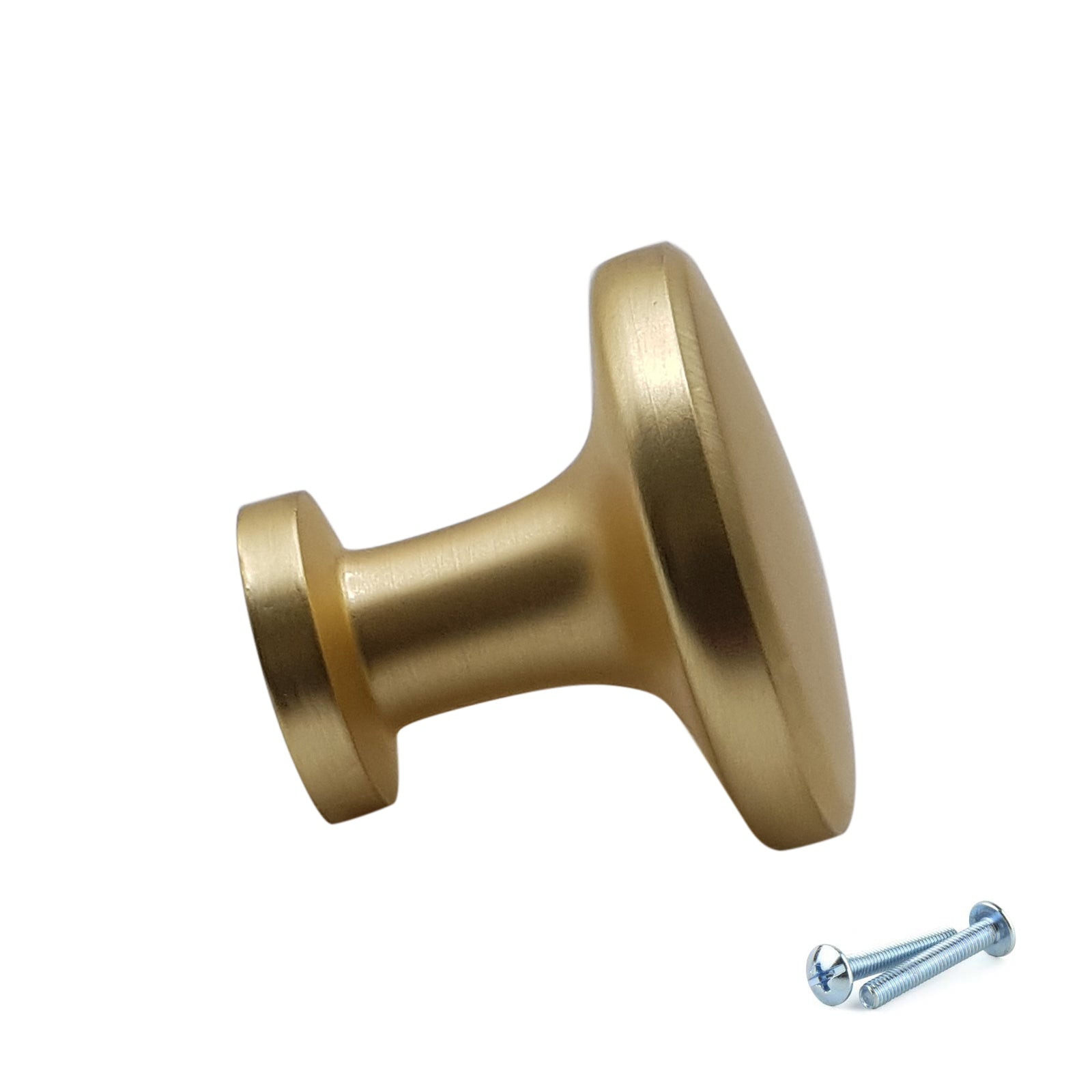 M4TEC Knob Handle Brushed Brass Door, Drawer & Cupboard VF8 Series