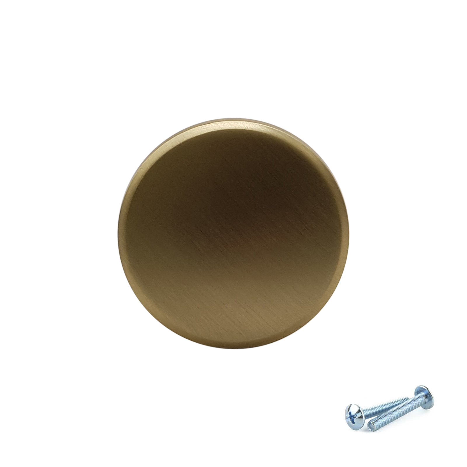 M4TEC Knob Handle Brushed Brass Door, Drawer & Cupboard VF8 Series