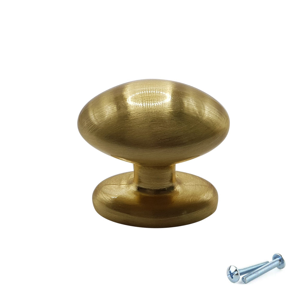 M4TEC Knob Handle Brushed Brass Door, Drawer & Cupboard VF9 Series