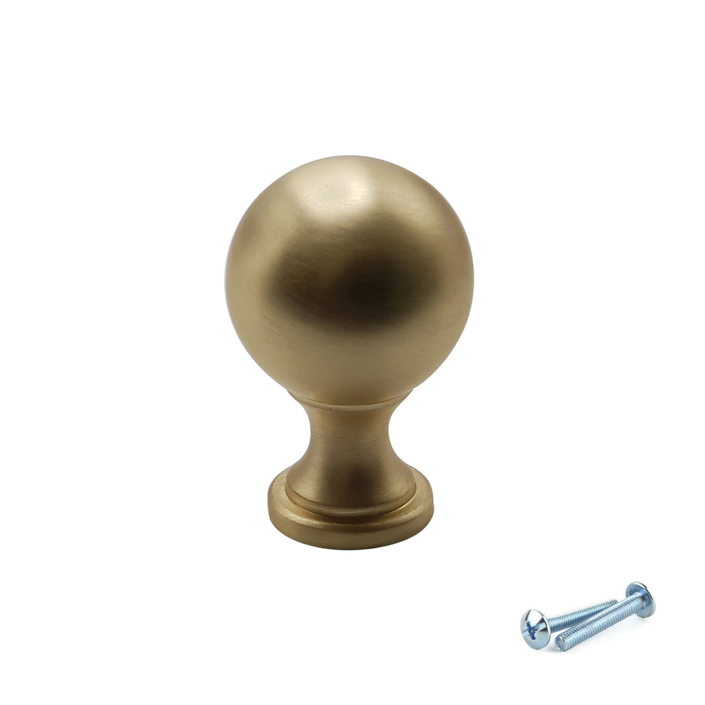 M4TEC Knob Handle Brushed Brass Doors or Cupboards VG9 Series