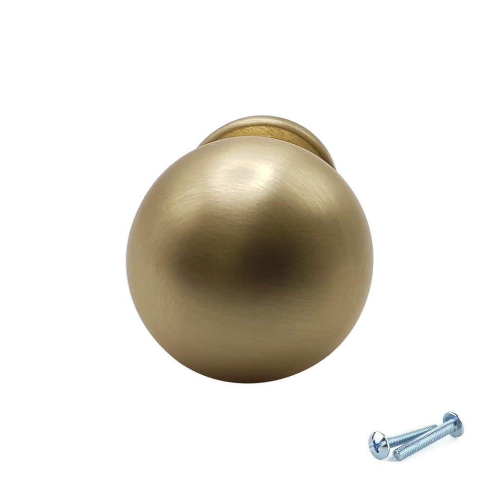 M4TEC Knob Handle Brushed Brass Doors or Cupboards VG9 Series