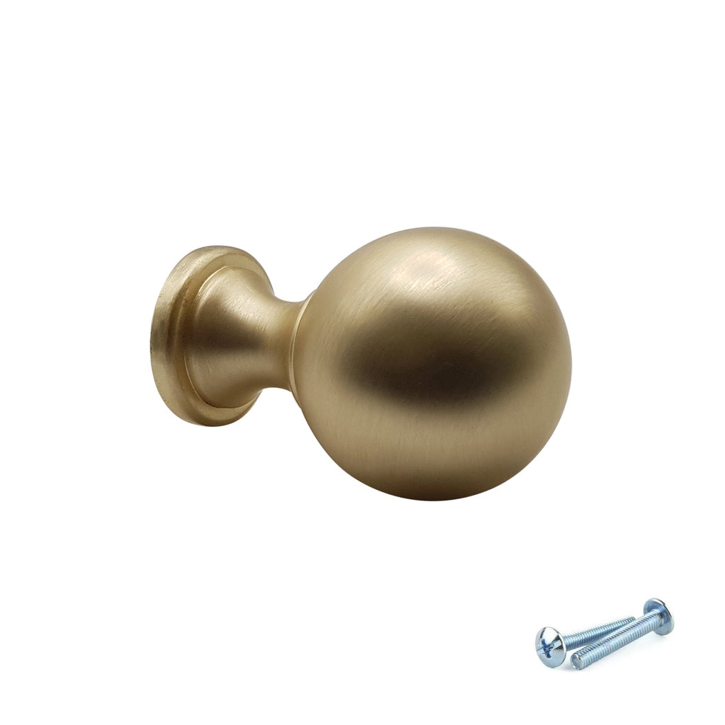 M4TEC Knob Handle Brushed Brass Doors or Cupboards VG9 Series