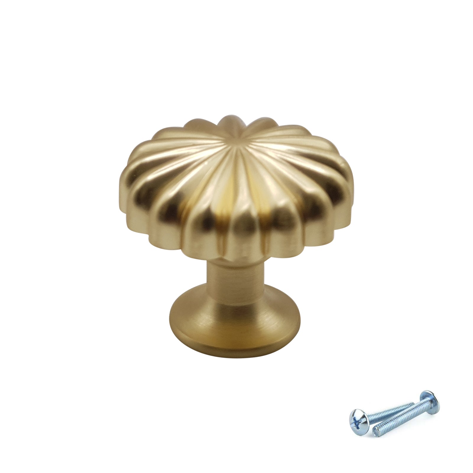 M4TEC Knob Handle Brushed Brass Doors or Cupboards VH3 Series