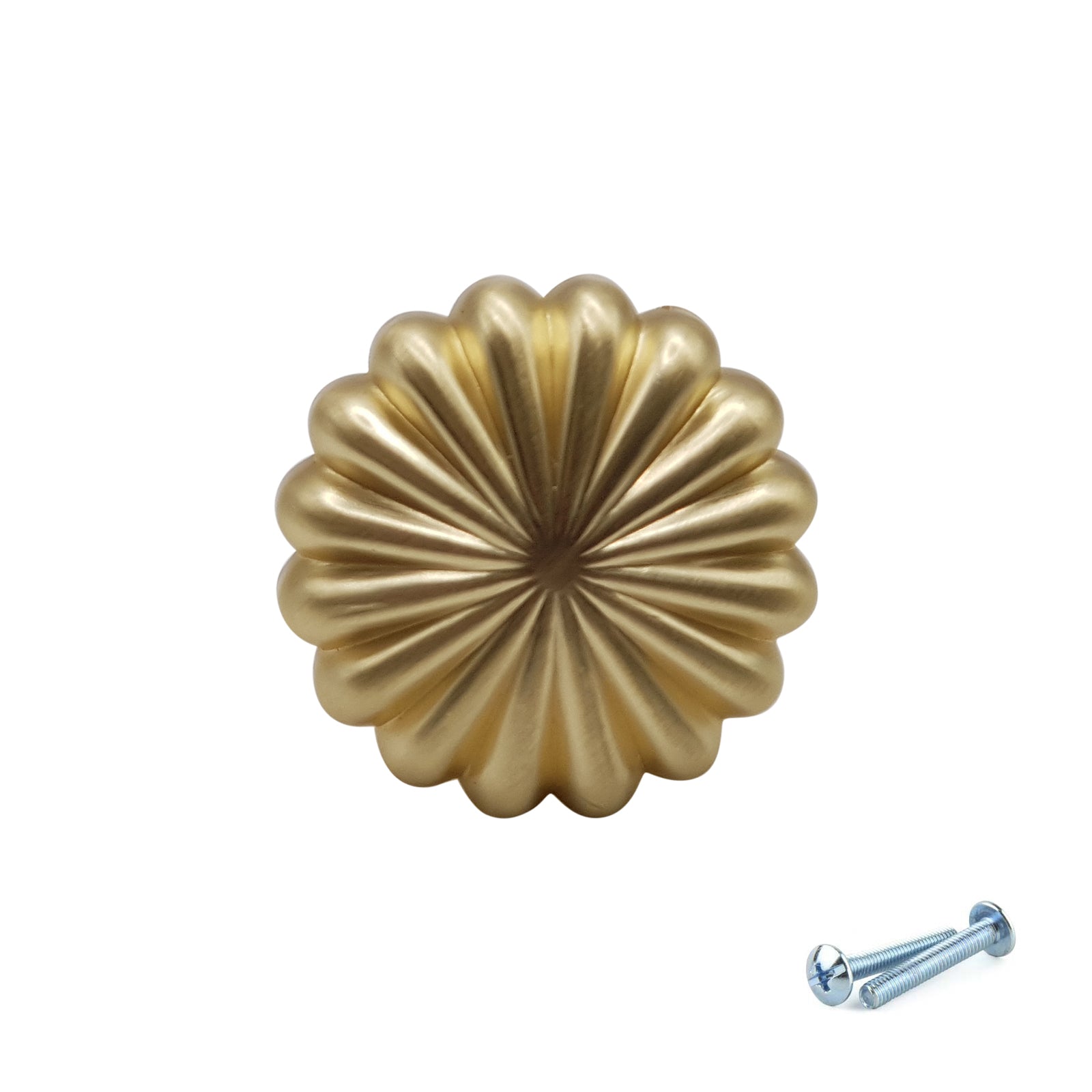 M4TEC Knob Handle Brushed Brass Doors or Cupboards VH3 Series