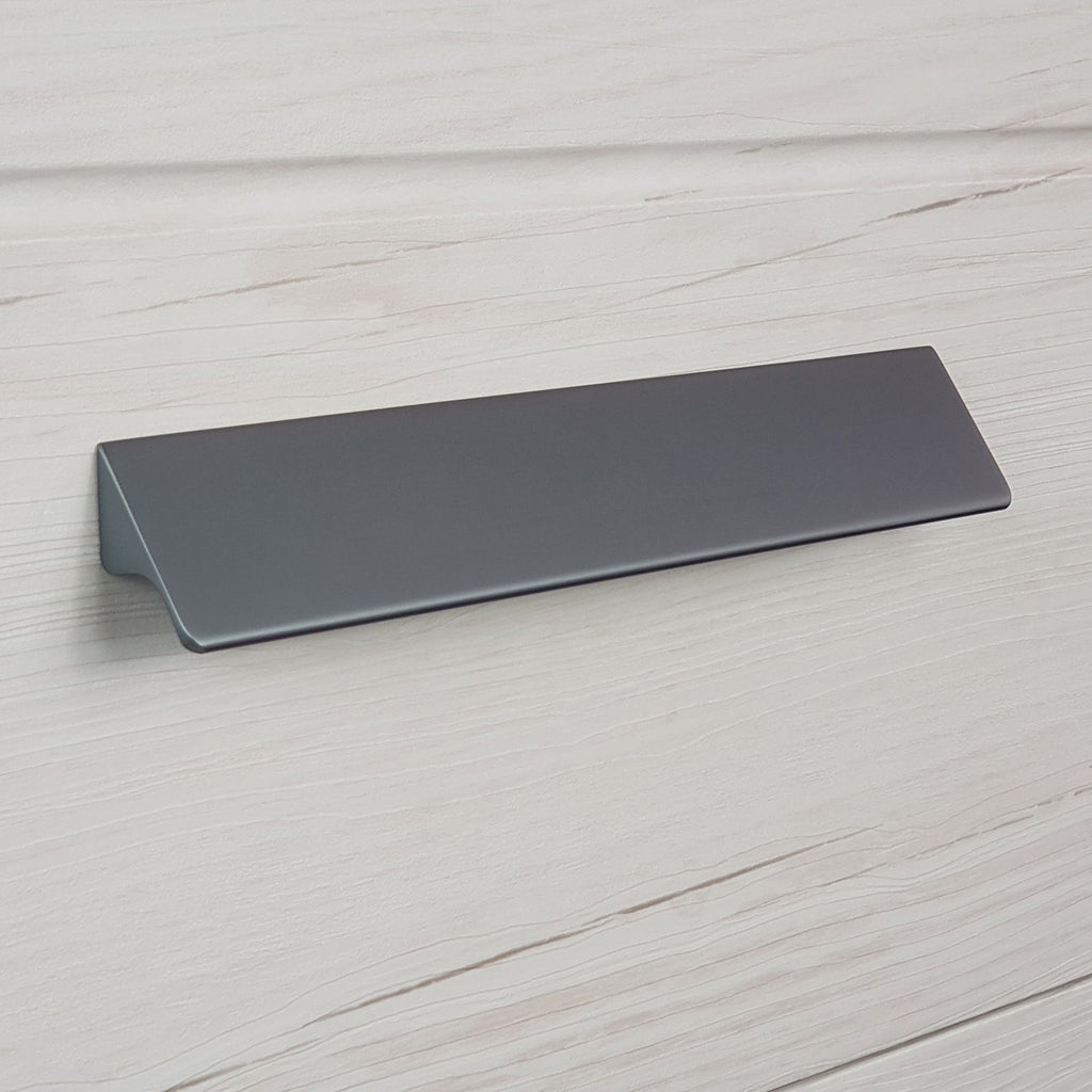 M4TEC Steel Grey Bar Pull Handle – Door, Drawer & Cupboard (VE8 Dalry Series, Multiple Sizes)