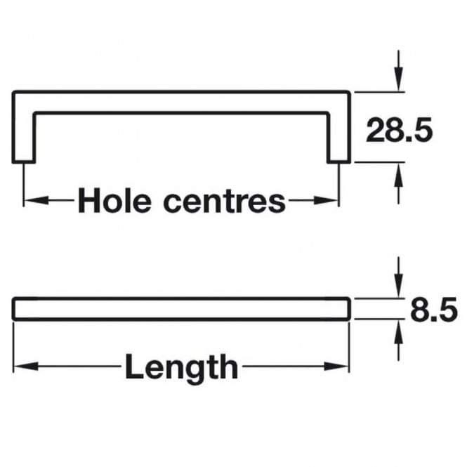 Modern Brushed Brass Kitchen Cabinet Door Bar Handle  Balimore HAF108