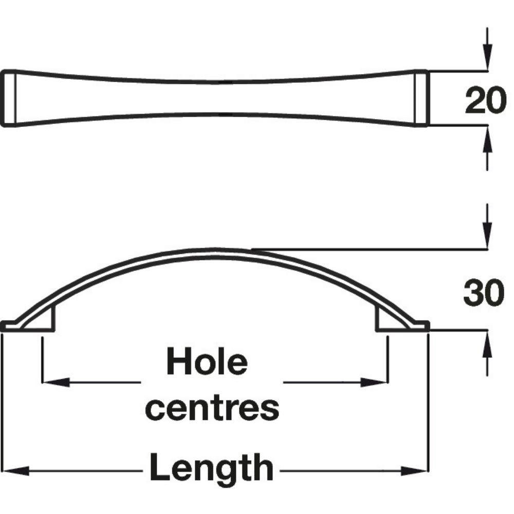 Odessa Chrome Cupboard Door Handle Avoch VA9