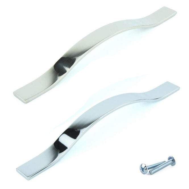 Polished Chrome & Nickel Cabinet Handle – M4TEC Turnberry L8