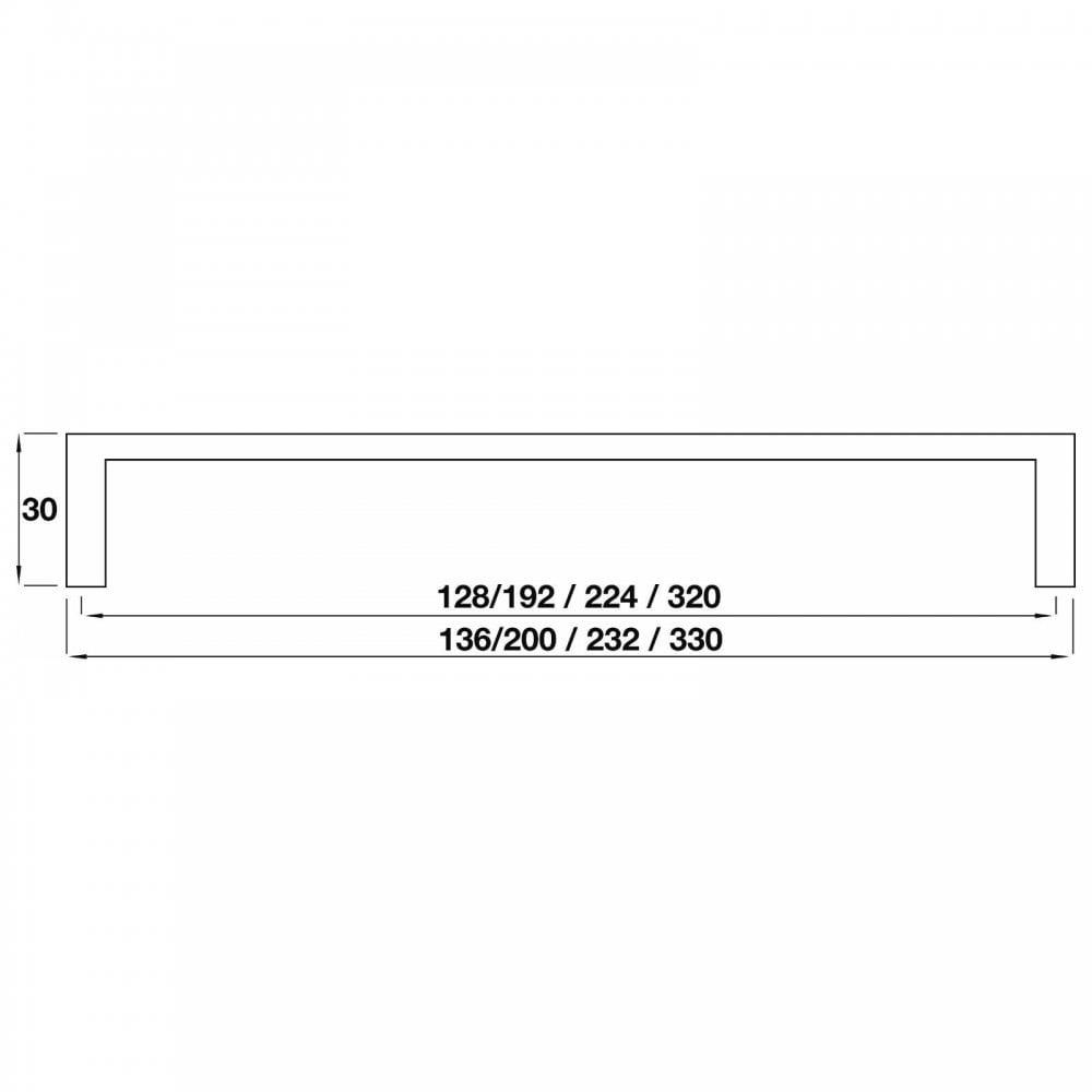 Stainless Steel Cupboard Door Cabinet Handle M4TEC Carronbridge R7