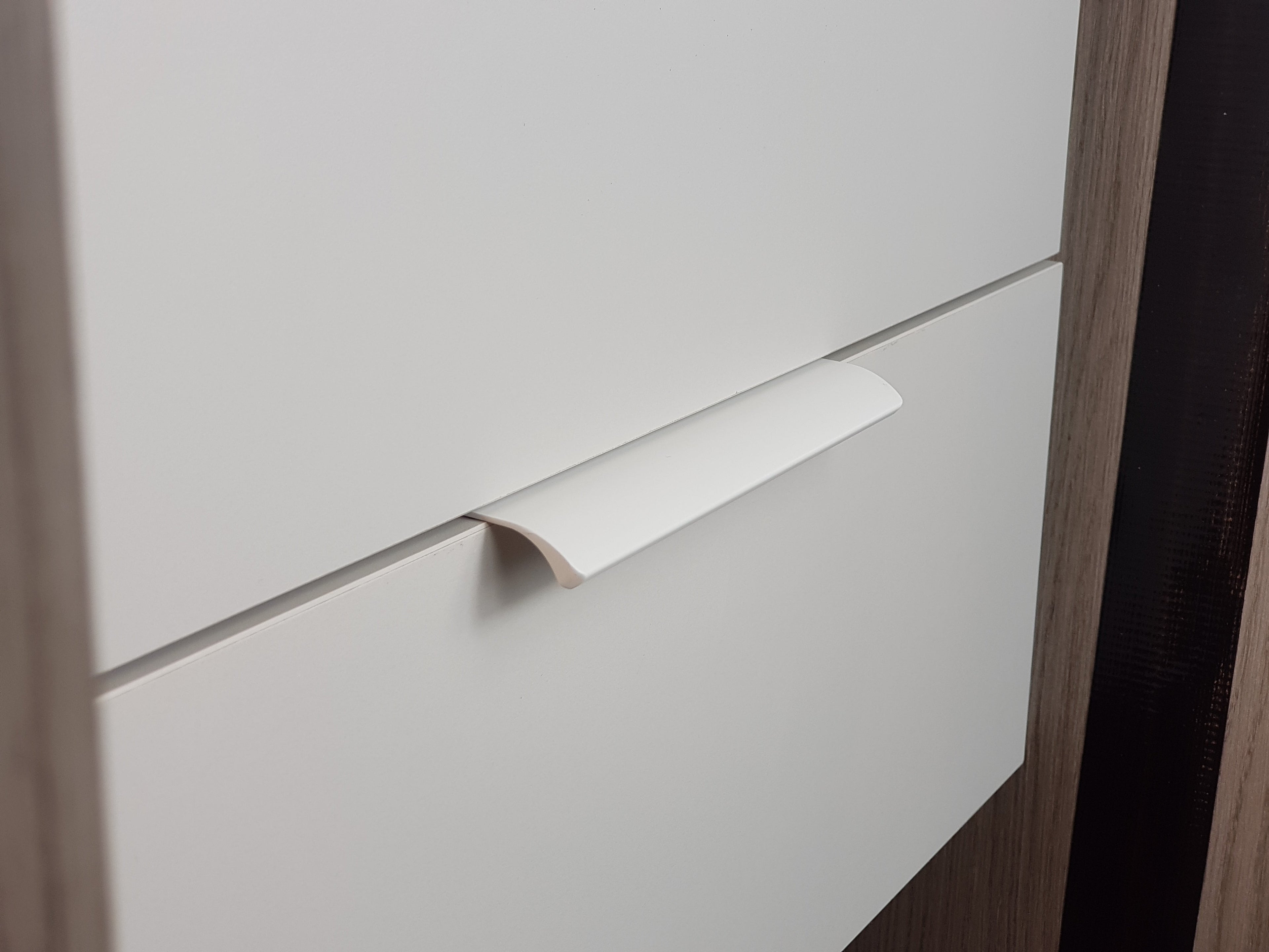 White Aluminium Cabinet Handle – Modern Cupboard, Drawer & Door Pull (Pack of 10)