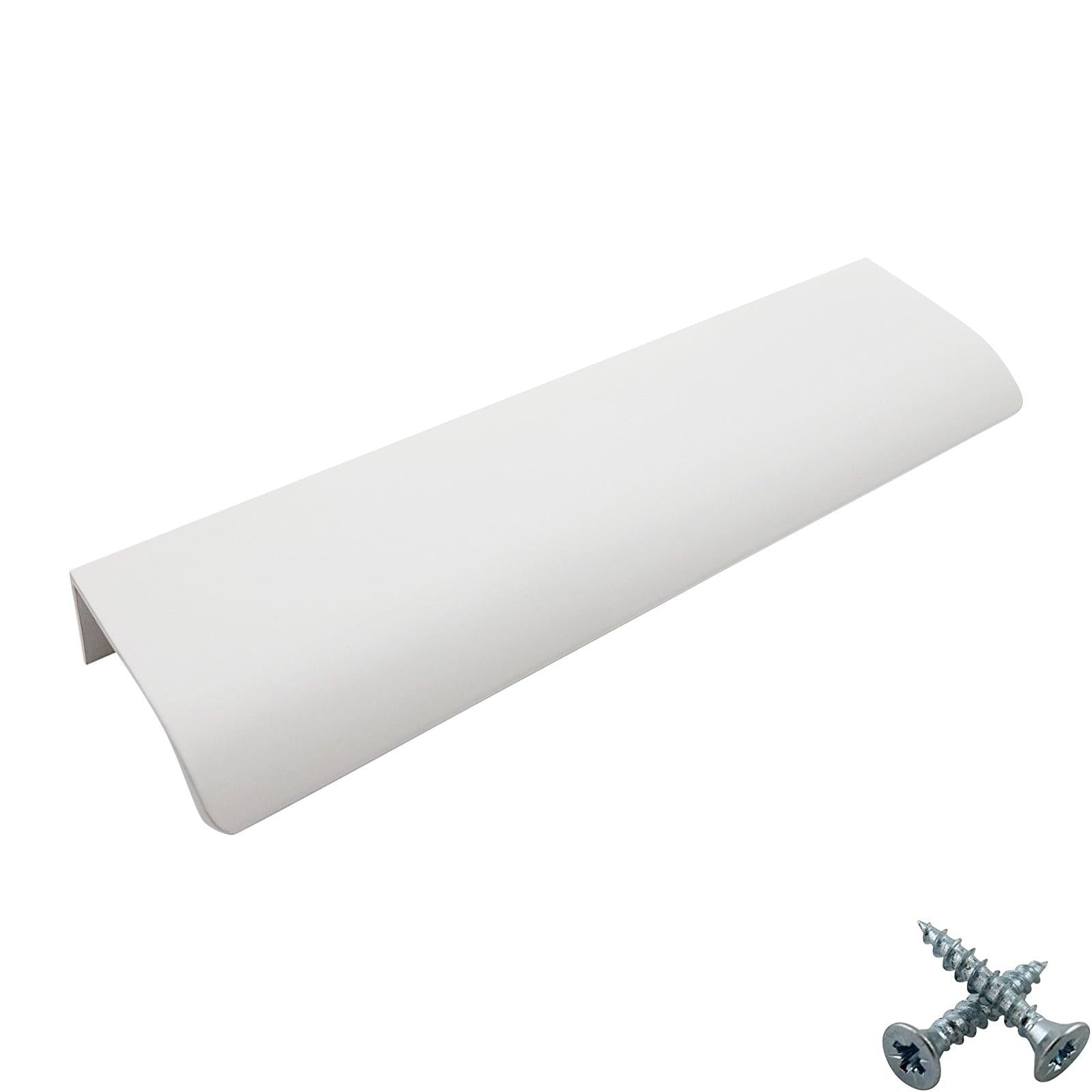 White Aluminium Cabinet Handle – Modern Cupboard, Drawer & Door Pull (Pack of 10)