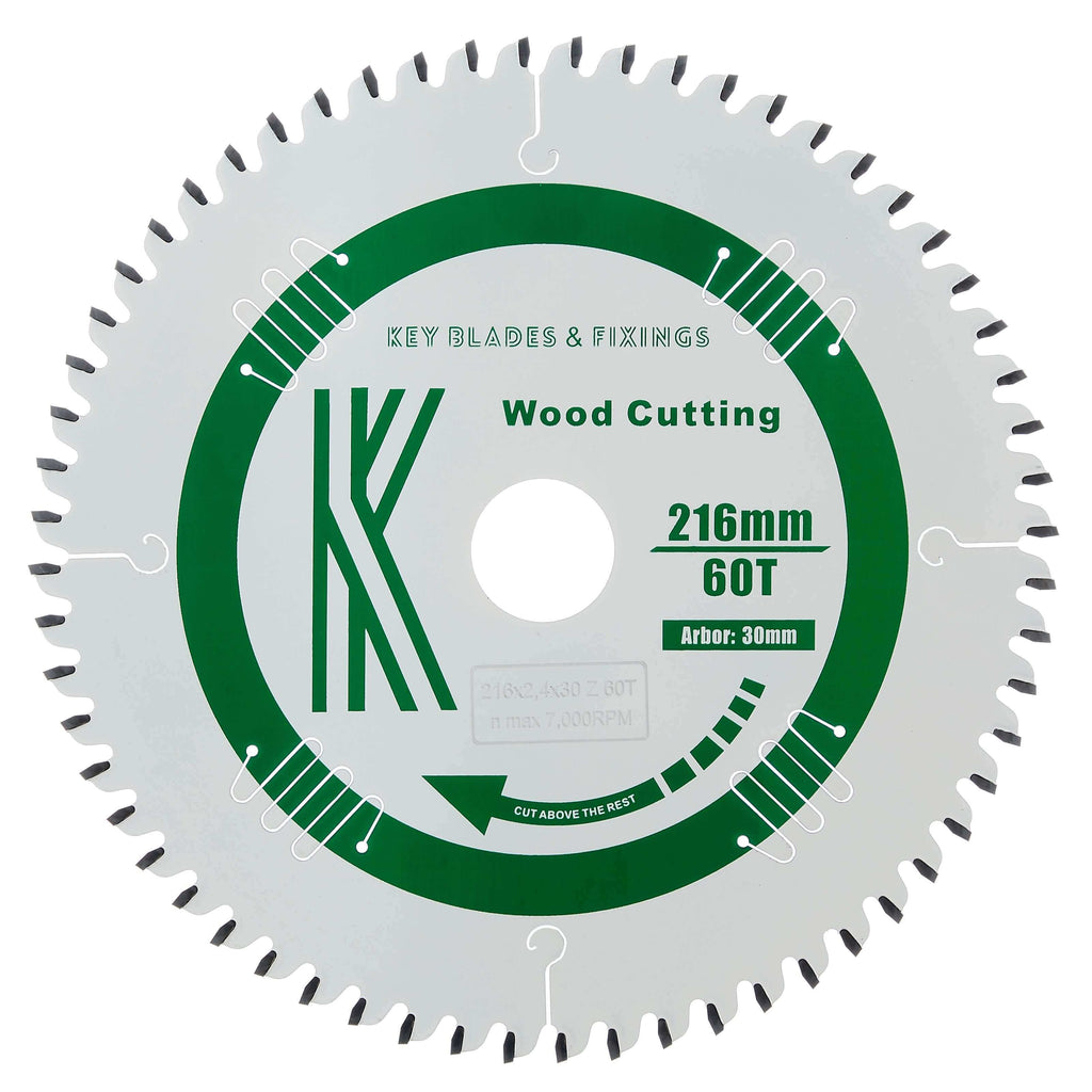 216mm x 30mm x 2.4mm 60T ATB (Neg Rake) Festool KS60 Circular Saw Blade image