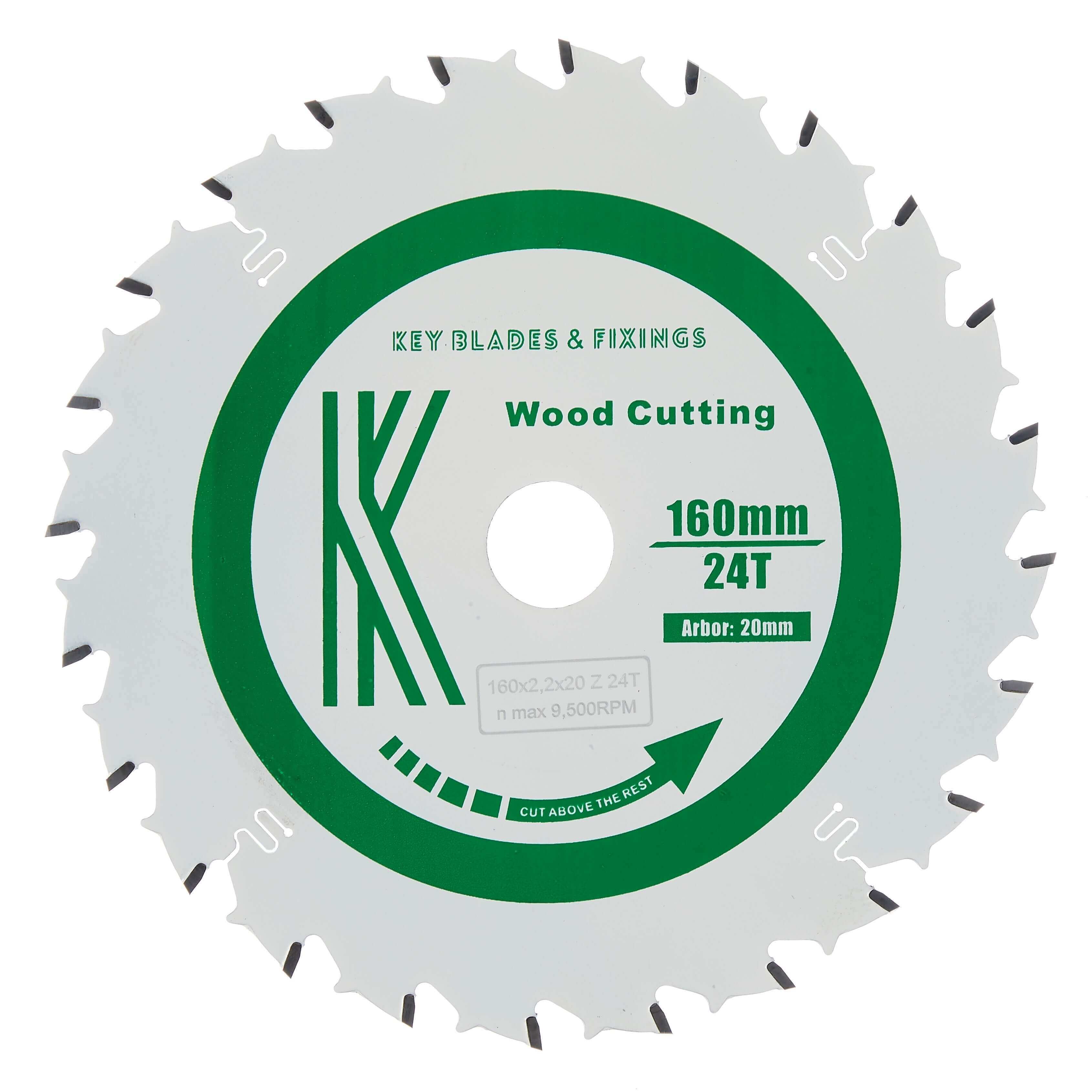 160mm x 20mm x 2.2mm 24 Tooth Track/Circular Saw Blade - 2202