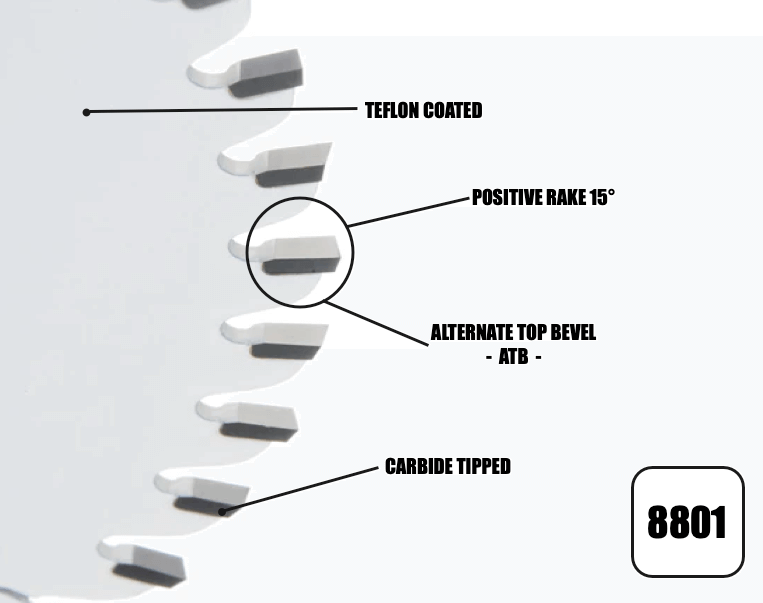 Circular Saw Blades 184mm X 30/20mm X 2.4mm 48 Tooth ATB  - 8801