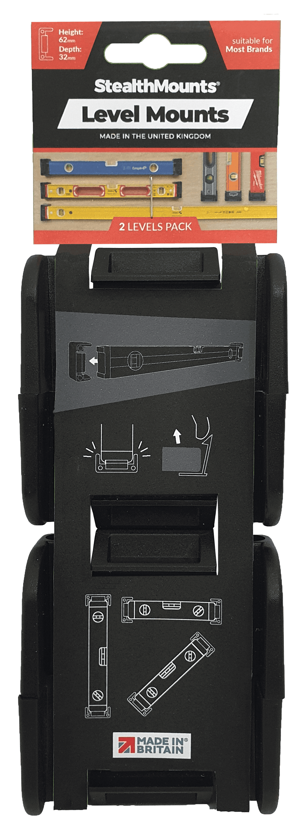 StealthMounts Pack for 2 Levels includes 4 Mounts - Suitable for van and workshop use (SM20)