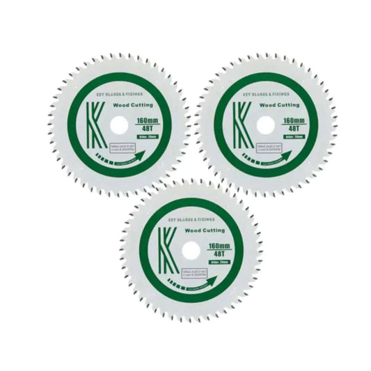 160mm x 20mm x 2.2mm 48 Tooth Track/Circular Saw Blade 3 Pack Deal 2204DEAL