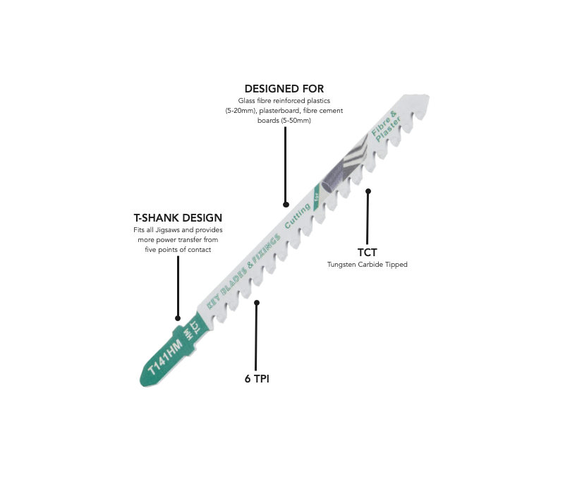 T141HM Carbide Jigsaw Blades 3 Pack - 1222