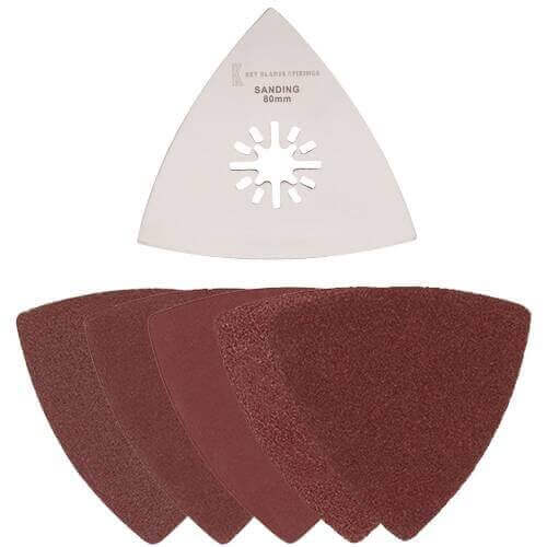 Sanding Attachment 80mm x 80mm + Sanding Sheets - 5599 -  Shop Key Blades & Fixings | Workwear, Power tools & hand tools online - Key Blades & Fixings Ltd